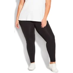 Women's Plus Size Pima High Rise Legging Black - Average | AVENUE LEISURE -Avene Clothing Shop GUEST 614c7b29 5447 4445 9752 9aa1b5d9e344