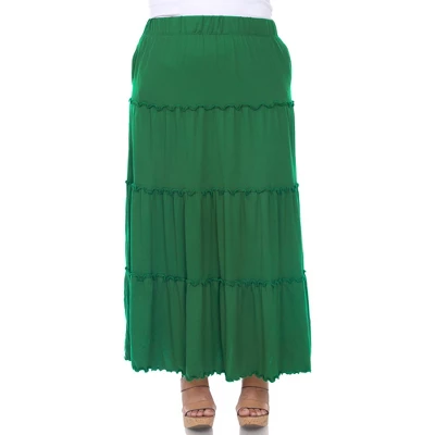 Plus Size Tiered Maxi Skirt 12 Plus Size Tiered Maxi Skirt - Image 12