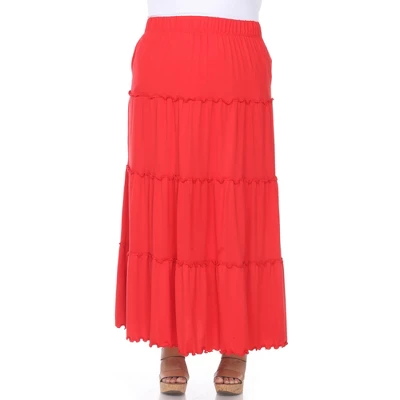 Plus Size Tiered Maxi Skirt 8 Plus Size Tiered Maxi Skirt - Image 8