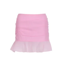 Women's Ruched Ruffle Mini Skirt - Begonia Pink -Avene Clothing Shop GUEST 6678003b 3897 4913 aea4 482c6917b9a4