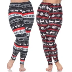Women's Pack Of 2 Plus Size Leggings - One Size Fits Most Plus - White Mark -Avene Clothing Shop GUEST 681efe71 36c2 4cd5 989d bbf7ed8e267a