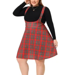 Agnes Orinda Plus Size Suspenders Skirts For Women A Line Mini Tartan Overall Pinafore Dress Suspender Skirt -Avene Clothing Shop GUEST 6a633725 19bd 4641 8fb5 16452f65f3e4