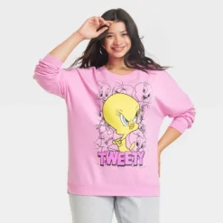 Looney Tunes Women's Tweety Cozy Graphic Sweatshirt - Pink -Avene Clothing Shop GUEST 6a7c7b57 11a9 41f7 b91a 6492909853a4