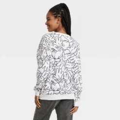 Women's Disney 100 Mickey Sketch Graphic Sweatshirt - White