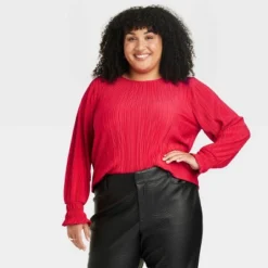 Women's Long Sleeve Plisse Blouse - Ava & Viv™ -Avene Clothing Shop GUEST 6be60fd0 a168 41da 9aaf a00a7296e53c