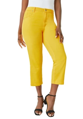 Jessica London Women’s Plus Size Classic Denim Capri 6 Jessica London Women’s Plus Size Classic Denim Capri - Image 6