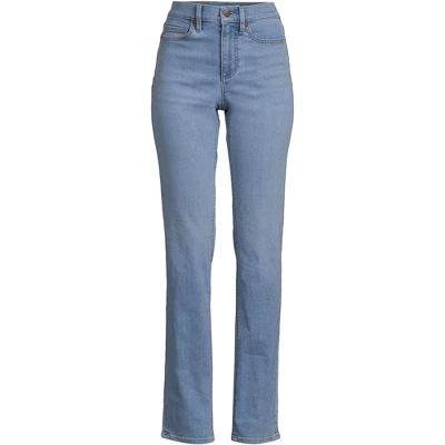 Lands' End Women's Recover High Rise Straight Leg Blue Jeans 6 Lands' End Women's Recover High Rise Straight Leg Blue Jeans - Image 6