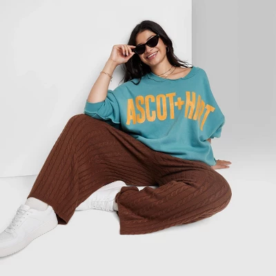 Women's Ascot + Hart Graphic Pullover Sweatshirt - Blue 6 Women's Ascot + Hart Graphic Pullover Sweatshirt - Blue - Image 6