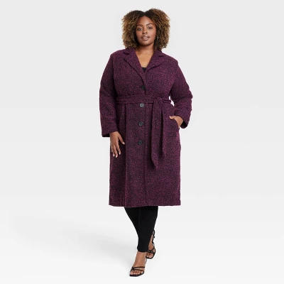 Women's Long Sleeve Wool Pea Coat - Ava & Viv™ 3 Women's Long Sleeve Wool Pea Coat - Ava & Viv™ - Image 3