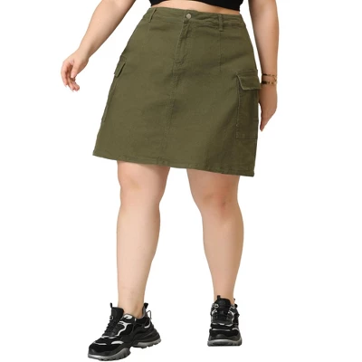 Agnes Orinda Women's Plus Size Skirt A Line Casual Above Knee Zipper Front Flare Skirts 9 Agnes Orinda Women's Plus Size Skirt A Line Casual Above Knee Zipper Front Flare Skirts - Image 9