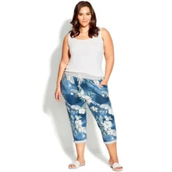 Women's Plus Size Jenny Knit Crop Pant - Cerulean | AVENUE 5 Women's Plus Size Jenny Knit Crop Pant - Cerulean | AVENUE -Avene Clothing Shop GUEST 75334cf5 ccd0 4462 96d3 b2b83e17af79