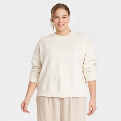 Women's Jeweled Pullover Sweatshirt - A New Day™ 6 Women's Jeweled Pullover Sweatshirt - A New Day™ - Image 6