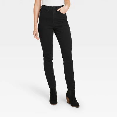 Women's High-Rise Skinny Jeans - Universal Thread™ Black Wash 3 Women's High-Rise Skinny Jeans - Universal Thread™ Black Wash - Image 3