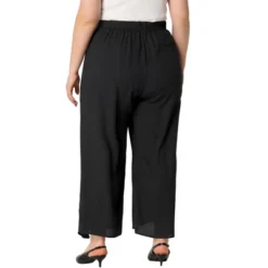 Agnes Orinda Women's Plus Size Split Wide Leg Tie Knot High Rise Palazzo Formal Outfits Pants -Avene Clothing Shop GUEST 7bc663ea e200 44ea 92e0 4abb27966b5a
