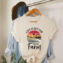 Simply Sage Market Women's Life Is Better On The Farm Sunset Short Sleeve Graphic Tee
