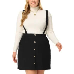 Agnes Orinda Women's Plus Size Corduroy Suspender Elastic Back A-Line Mini Skirt -Avene Clothing Shop GUEST 7f8fa72c 83c7 42ca b14b ecfe991e63b1