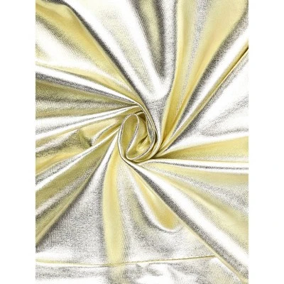 Allegra K Women's Metallic Trousers Shiny Sparkle Elastic Waist Holographic Pants 5 Allegra K Women's Metallic Trousers Shiny Sparkle Elastic Waist Holographic Pants - Image 5