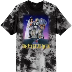 Juniors Beetlejuice Movie Character Group Black Cloud Wash Graphic Tee Shirt -Avene Clothing Shop GUEST 810f215b fa16 4f07 8cba d7a07cd8e260