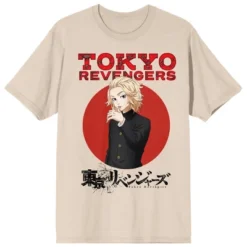Tokyo Revengers Mikey Character Art Women's Natural Short Sleeve Crew Neck Graphic Tee -Avene Clothing Shop GUEST 81835d1b 5781 425e 8c9a f391cdb94315