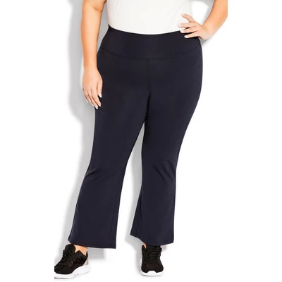 Women's Plus Size Supima® Bootleg Legging Navy - Tall | AVENUE 5 Women's Plus Size Supima® Bootleg Legging Navy - Tall | AVENUE - Image 5