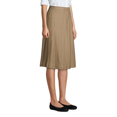 Lands' End Lands' End School Uniform Women's Solid Pleated Skirt Below The Knee 2 Lands' End Lands' End School Uniform Women's Solid Pleated Skirt Below The Knee - Image 2