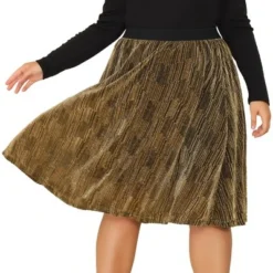 Agnes Orinda Women's Plus Size Skirt Metallic Party Disco Sparkle Suede Sequin Skirts -Avene Clothing Shop GUEST 855e336b 49be 4d0a ac13 eea822c2a2ee