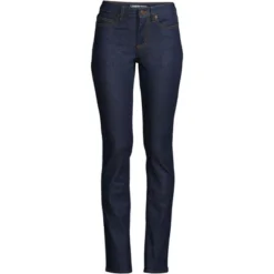 Lands' End Lands' End Women's Tall Recover Mid Rise Straight Leg Blue Jeans -Avene Clothing Shop GUEST 8771a50a 8604 4090 9619 53c65bd8e4e5