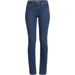 Lands' End Lands' End Women's Tall Recover Mid Rise Straight Leg Blue Jeans -Avene Clothing Shop GUEST 8b510a70 f3da 4648 b12c 3d769d18be13