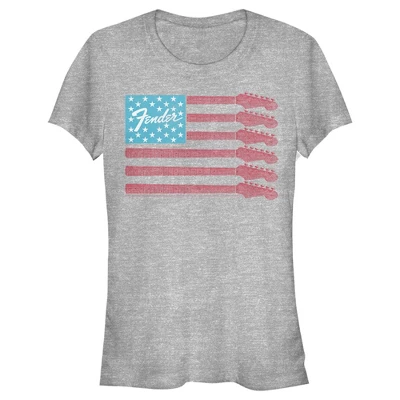 Junior's Fender Guitar Flag Logo T-Shirt 4 Junior's Fender Guitar Flag Logo T-Shirt - Image 4
