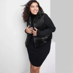 Women's Iridescent Cropped Puffer Vest - Wild Fable™ Black -Avene Clothing Shop GUEST 8e3de4cc b49f 4c95 8e7c c4834e5b911f