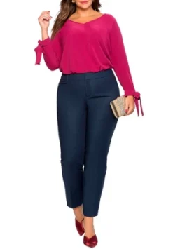 ELOQUII Women’s Plus Size Tall Kady Fit Double-Weave Pant -Avene Clothing Shop GUEST 914fe7ec 362d 4b1e 92b1 7d1c4bed157c