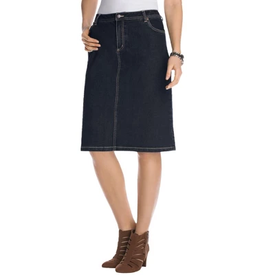 Jessica London Women’s Plus Size True Fit Denim Short Skirt 4 Jessica London Women’s Plus Size True Fit Denim Short Skirt - Image 4