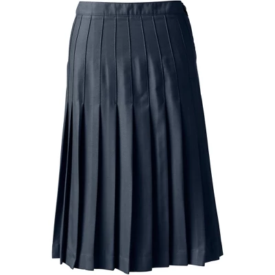 Lands' End Lands' End School Uniform Women's Solid Pleated Skirt Below The Knee 3 Lands' End Lands' End School Uniform Women's Solid Pleated Skirt Below The Knee - Image 3