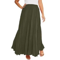 Jessica London Women’s Plus Size Flowing Crinkled Maxi Skirt -Avene Clothing Shop GUEST 94e4ba80 b5b9 4044 8d13 77cff10ccb83