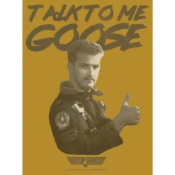 Junior's Top Gun Talk To Me Goose Thumbs Up Festival Muscle Tee