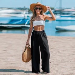 Women's Sunshine Smocked Wide Leg Pants - Cupshe -Avene Clothing Shop GUEST 98061b80 e496 43a1 a5aa c6c7331371f3