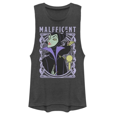 Junior's Sleeping Beauty Maleficent And Diablo Frame Festival Muscle Tee 3 Junior's Sleeping Beauty Maleficent And Diablo Frame Festival Muscle Tee - Image 3