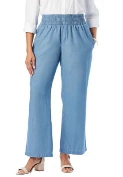 Jessica London Women’s Plus Size Chambray Wide Leg Pant 9 Jessica London Women’s Plus Size Chambray Wide Leg Pant -Avene Clothing Shop GUEST 9bd7c521 b2e7 4115 9388 eb3c09cd810a