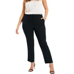June + Vie By Roaman's Womenâs Plus Size Curvie Fit Corner Office Pants