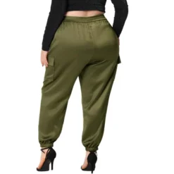 Agnes Orinda Women's Plus Size Cargo Elastic Waist Athleisure Ankle Length Satin Joggers Pant -Avene Clothing Shop GUEST 9ebd7003 ea3d 4b32 b93b d5ce926b8ecb