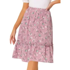 Allegra K Women's Ruffle Hem Elastic Waist Flowy A-Line Swing Floral Midi Skirt 20 Allegra K Women's Ruffle Hem Elastic Waist Flowy A-Line Swing Floral Midi Skirt -Avene Clothing Shop GUEST 9eec451c fe43 4a69 8a02 62a9c3b6c970