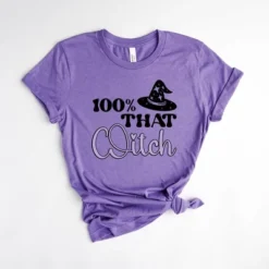 Simply Sage Market Women's 100% That Witch Hat Short Sleeve Graphic Tee -Avene Clothing Shop GUEST 9f8094f0 7274 4246 9cc9 0b855018f3d3