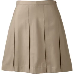 Lands' End Lands' End School Uniform Women's Solid Box Pleat Skirt Above Knee -Avene Clothing Shop GUEST a2408b75 3741 48bd a77e 92fbc7da585e