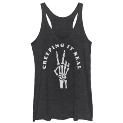 Women's CHIN UP Halloween Creepin' Real Skeleton Racerback Tank Top -Avene Clothing Shop GUEST a2a9c70e bf8c 4ba3 8f97 63cde3f5a465