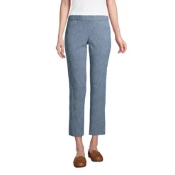 Lands' End Women's Tall Mid Rise Chambray Pull On Crop Pants -Avene Clothing Shop GUEST a4fe8ca7 9973 46b4 8054 50af529313fa
