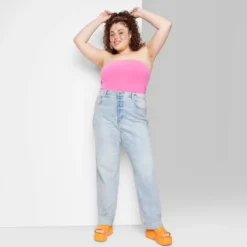 Women's Super-High Rise Distressed Straight Jeans - Wild Fable™ Light Wash -Avene Clothing Shop GUEST a54007a5 e913 496f 9b1f d4ca567c83b3