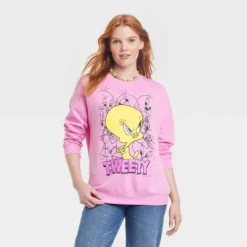 Looney Tunes Women's Tweety Cozy Graphic Sweatshirt - Pink -Avene Clothing Shop GUEST a5b22b17 ec56 4fc5 a573 2f9ce670a2c0