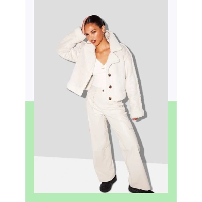 Women's High-Rise Straight Leg Faux Leather Cargo Pants - Wild Fable™ 1 Women's High-Rise Straight Leg Faux Leather Cargo Pants - Wild Fable™