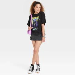 Women's Halloween Metallica Oversized Short Sleeve Graphic T-Shirt - Black -Avene Clothing Shop GUEST ab6af67e e10c 40b2 81b5 eb08c7ac7018