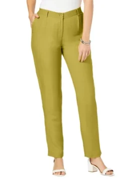 Jessica London Women’s Plus Size Linen Pleat-Front Pant -Avene Clothing Shop GUEST ad3cb4bf d265 4a97 a380 f81e3387bf01